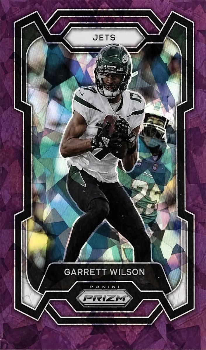 2023 Panini Prizm Football Purple Ice Garrett Wilson #233 PSA 10