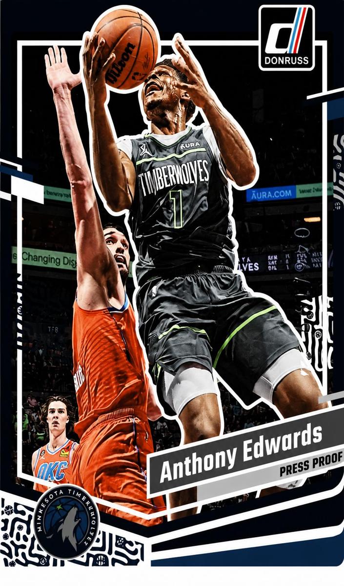 2023 Panini Donruss Basketball Press Proof Purple Anthony Edwards #137 PSA 9