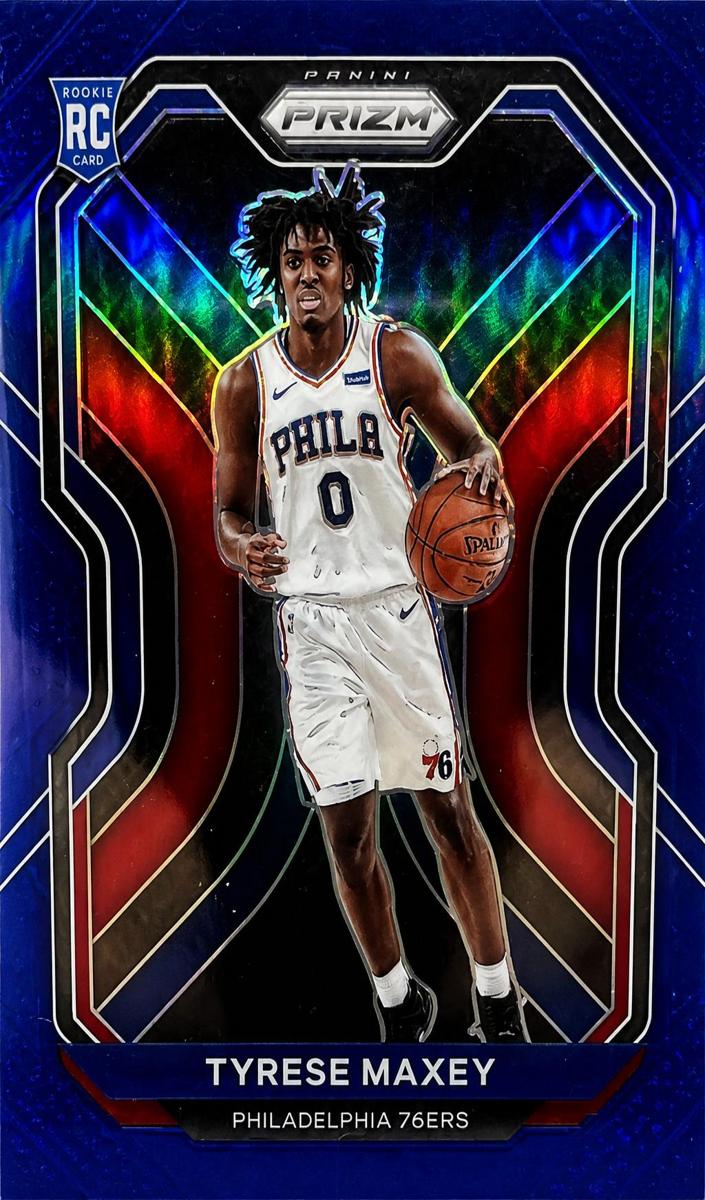 2020 Panini Prizm Basketball Prizms Blue Tyrese Maxey #256