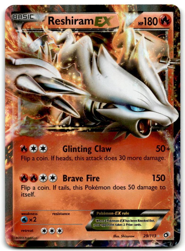 2013 Pokemon Black & White Legendary Treasures Reshiram #29 PSA 9