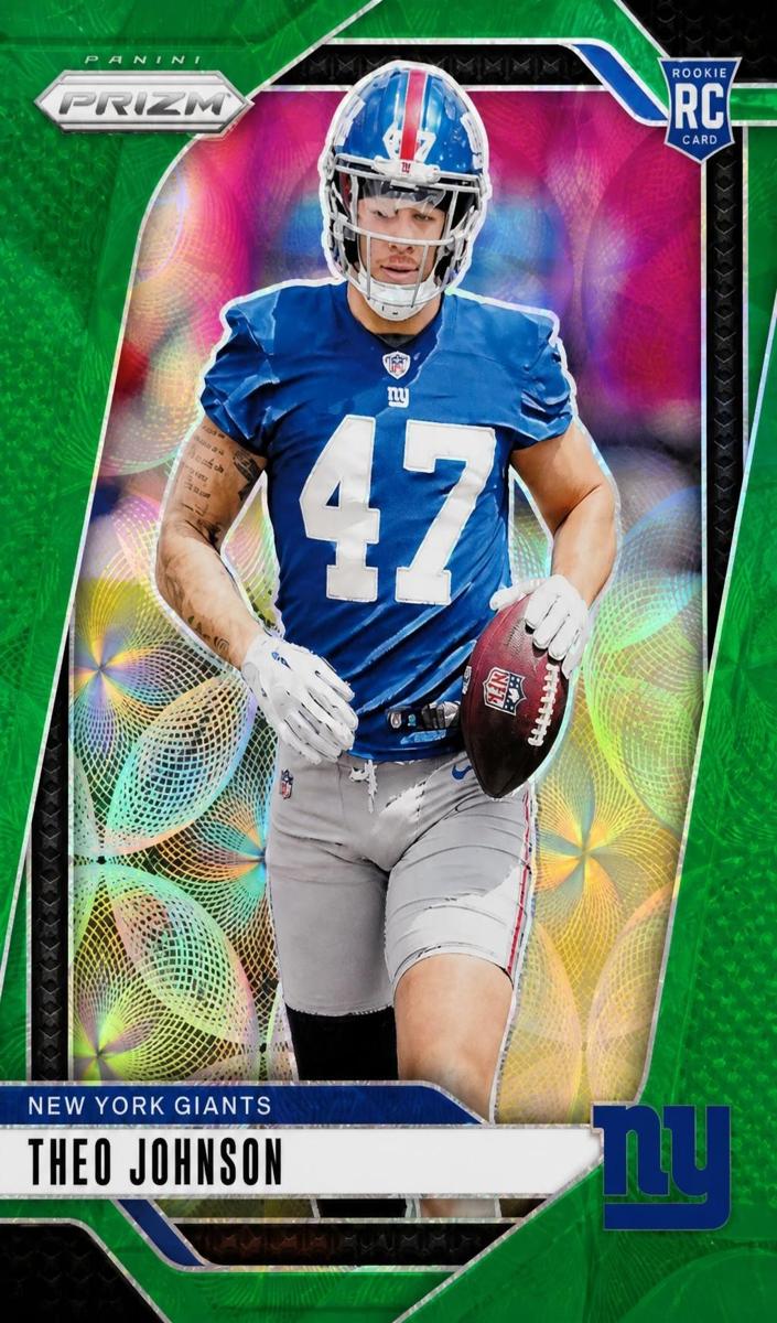 2024 Panini Prizm Football Green Scope Theo Johnson #390