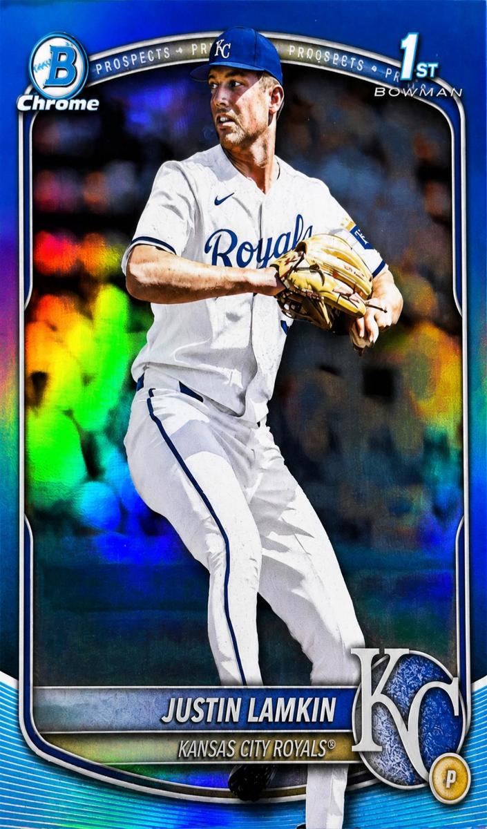 2025 Bowman Draft Chrome Baseball Sky Blue Refractor Justin Lamkin #BDC-62