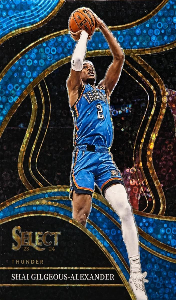 2023 Panini Select Basketball Light Blue Disco Shai Gilgeous-Alexander #257 PSA 9