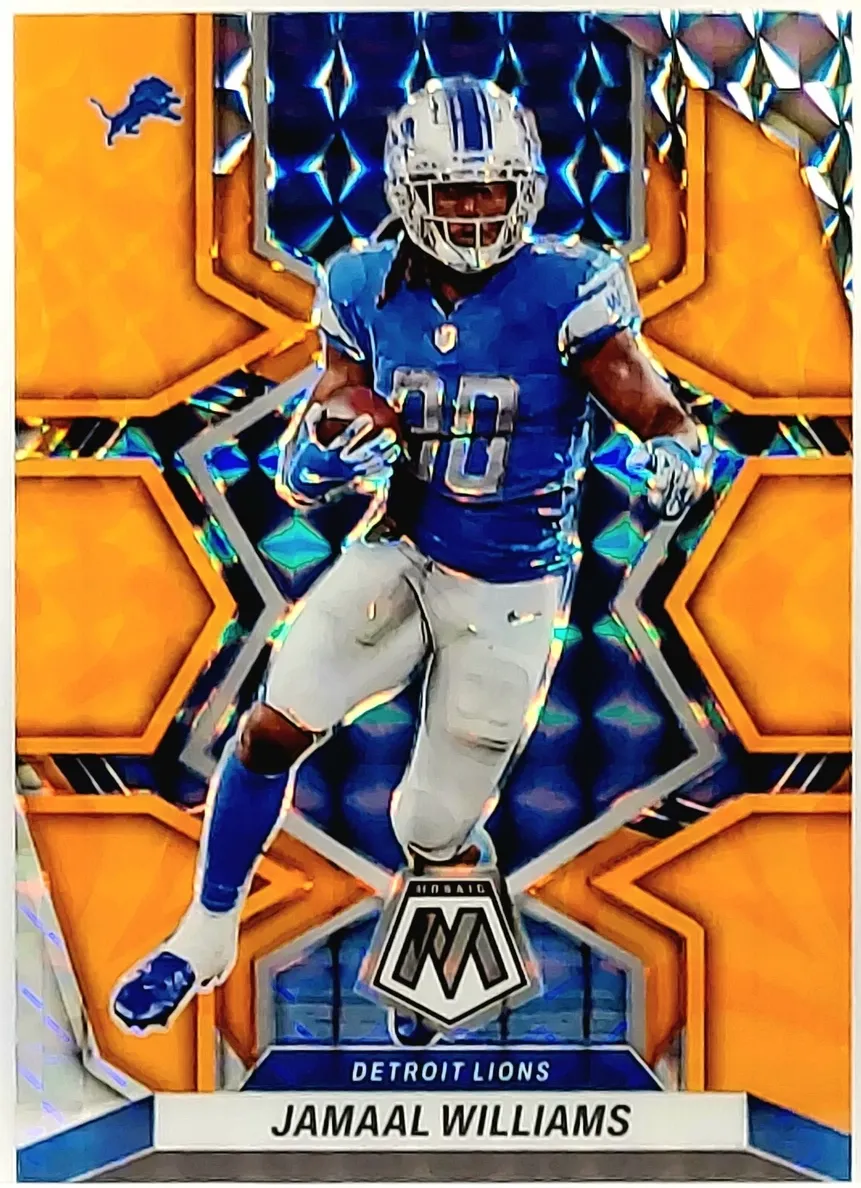 2022 Panini Mosaic Football Reactive Orange Jamaal Williams #66