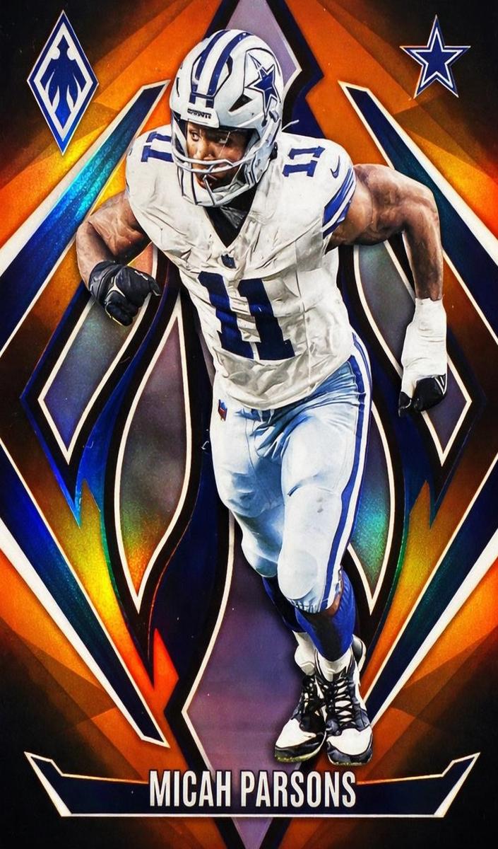 2024 Panini Phoenix Football Orange Fade Micah Parsons #108