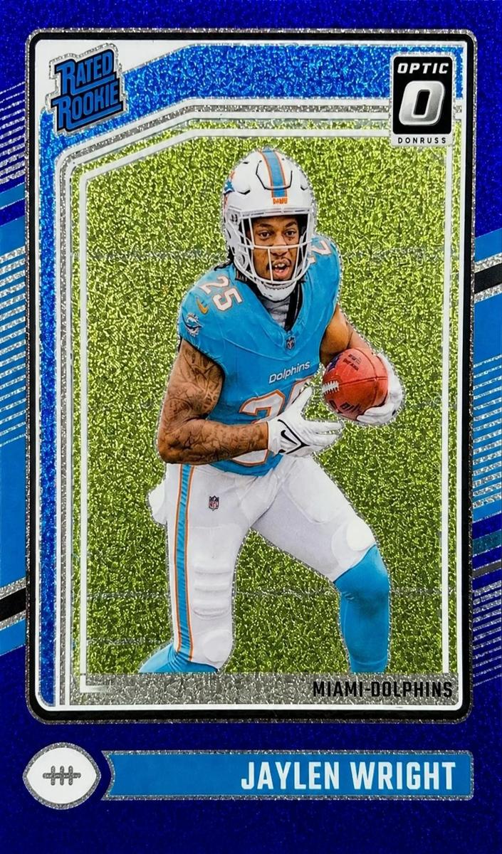 2024 Donruss Optic Football Blue Glitter Jaylen Wright #249