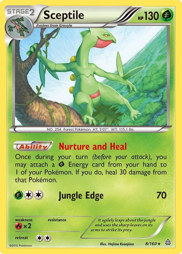 2015 Pokemon XY Primal Clash Reverse Holo Sceptile #8