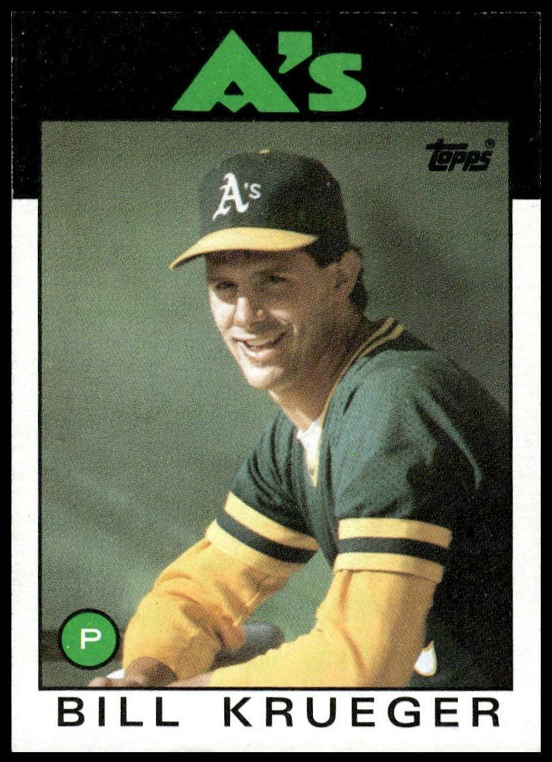 1986 Topps Baseball Bill Krueger #58 PSA 8