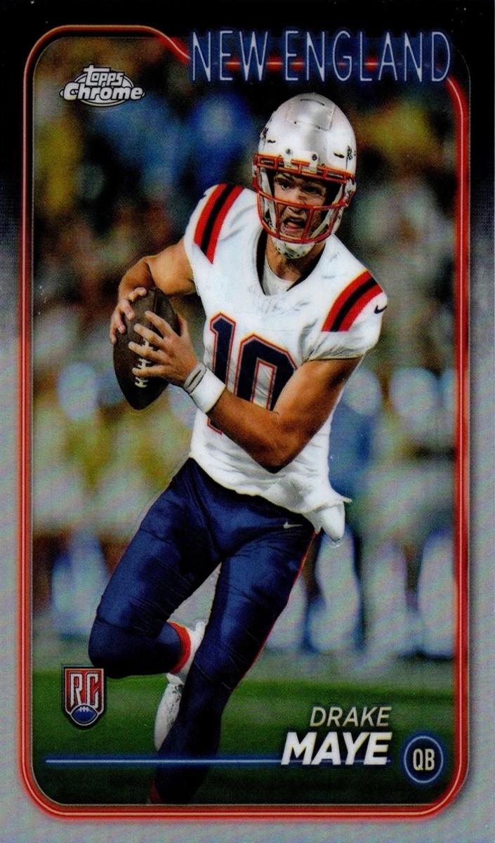 2024 Topps Chrome Football Refractor Drake Maye #203 RAW Ungraded