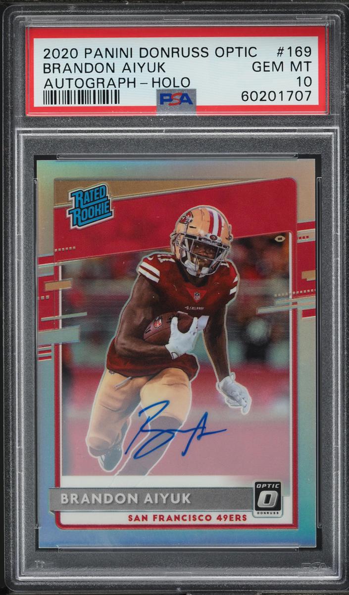 2020 Donruss Optic Football Holo Brandon Aiyuk #169 PSA 10