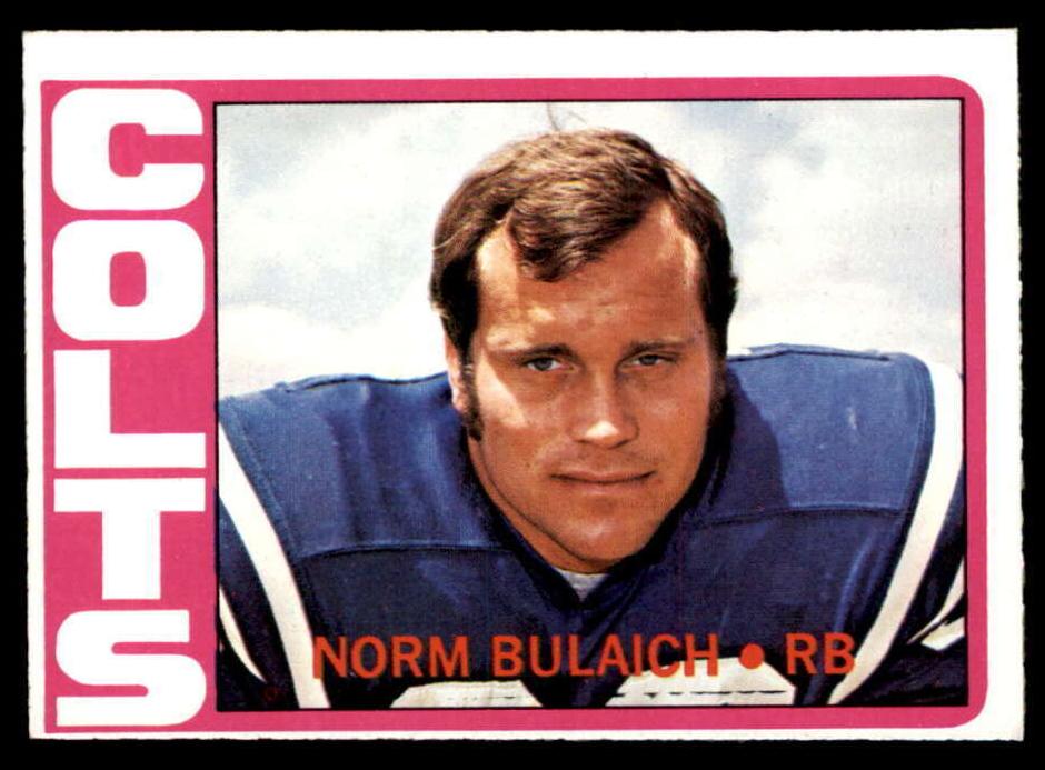 1972 Topps Football Norm Bulaich #232 PSA 8