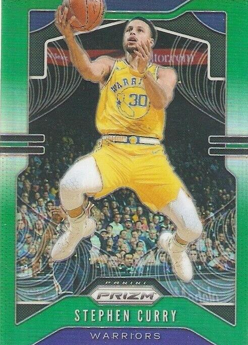 2019 Panini Prizm Basketball Green Stephen Curry #98 PSA 8