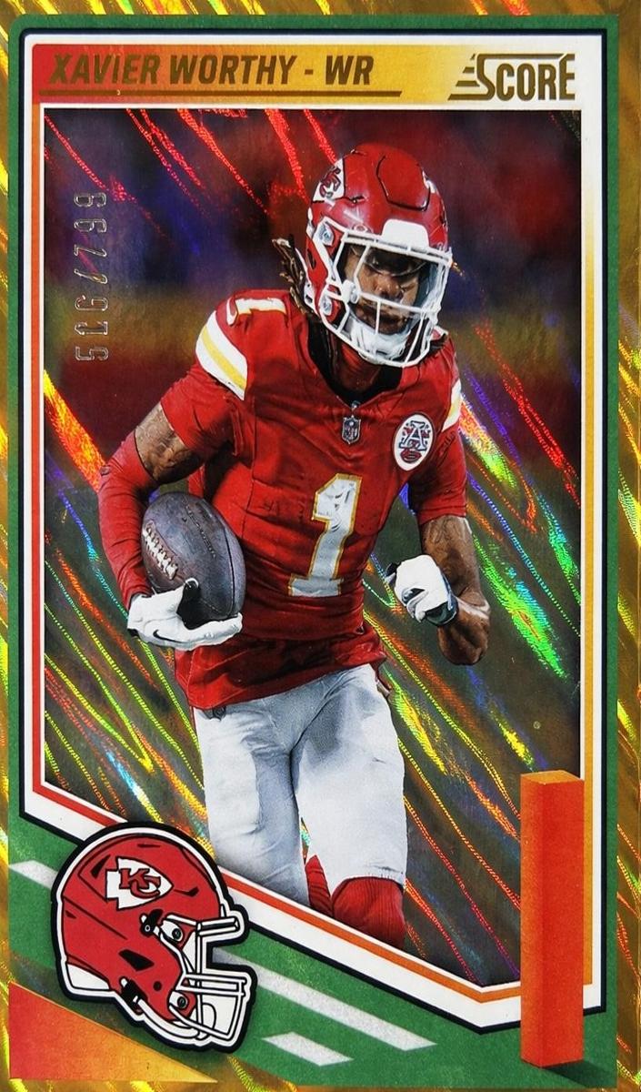 2025 Panini Score Football Gold Xavier Worthy #237