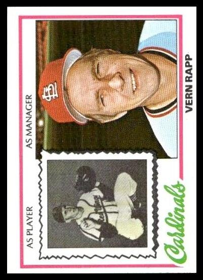 1978 Topps Baseball Vern Rapp #324
