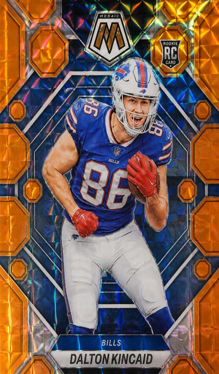 2023 Panini Mosaic Football Orange Dalton Kincaid #305 PSA 9