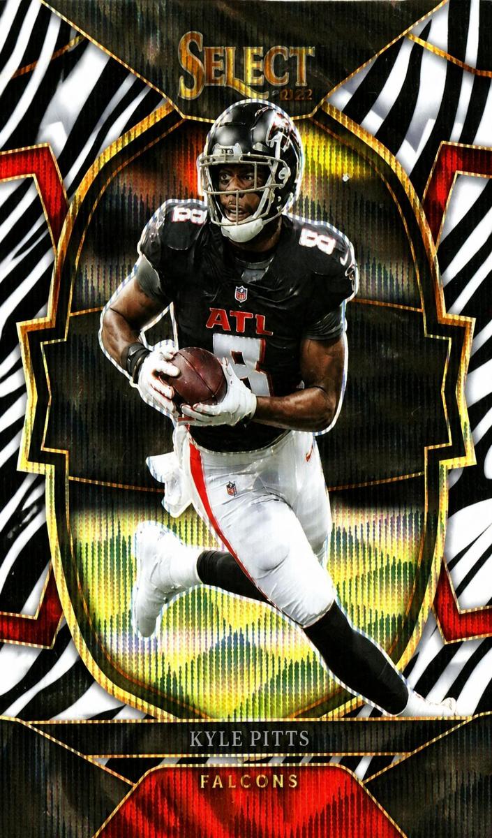 2022 Panini Select Football Die Cut Zebra Kyle Pitts #37 PSA 9