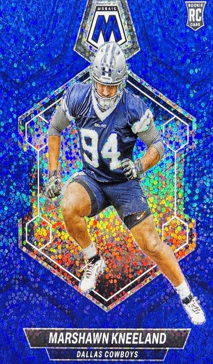 2024 Panini Mosaic Football Blue Sparkle Marshawn Kneeland #353