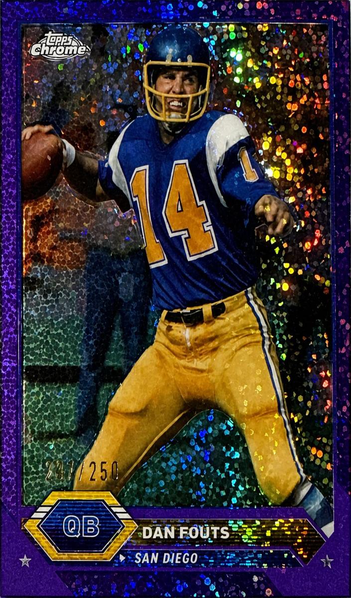 2023 Topps Composite Football Purple Speckle Refractor Dan Fouts #19