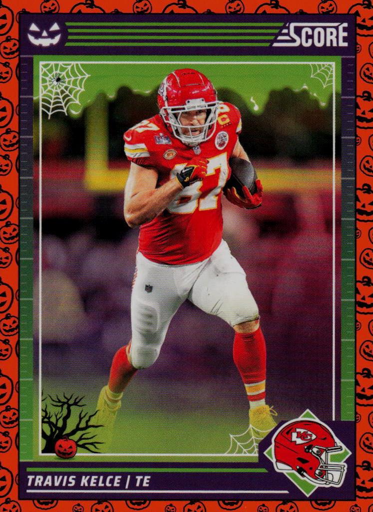 2024 Panini Score-a-Treat Football Pumpkin Travis Kelce #136 PSA 8.5