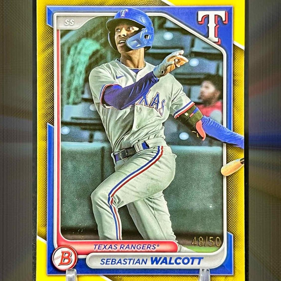 2024 Bowman Prospects Baseball Gold Sebastian Walcott #BP-81