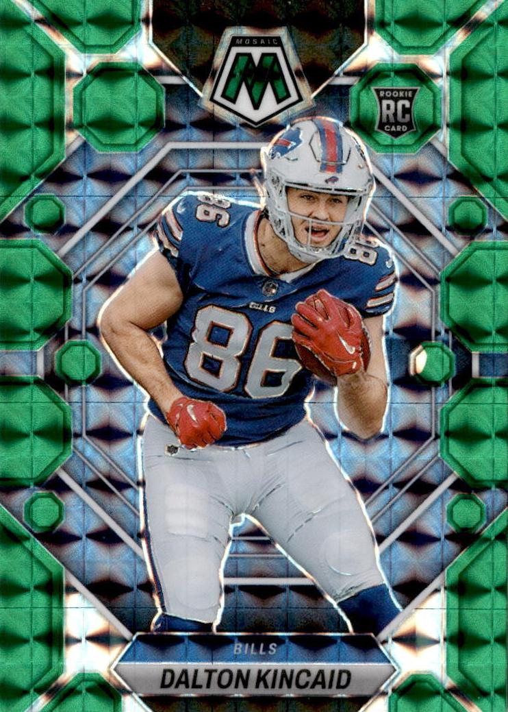 2023 Panini Mosaic Football Green Dalton Kincaid #305 PSA 10
