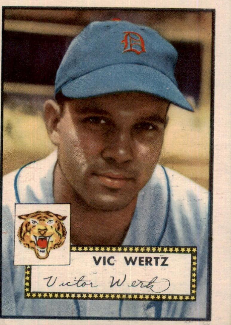 1952 Topps Baseball Vic Wertz #244 PSA 5.5