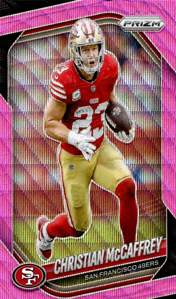 2025 Panini Prizm Football Pink Wave Christian McCaffrey #156