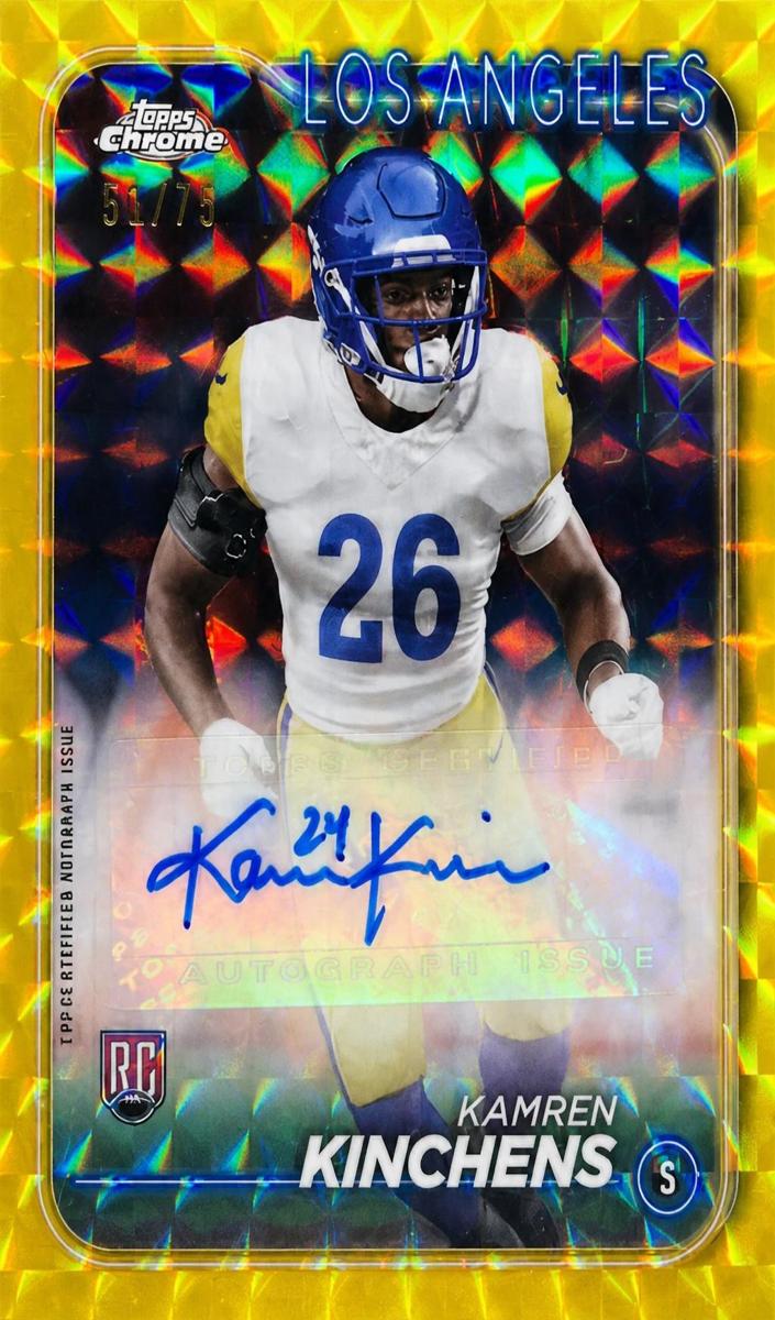2024 Topps Chrome Football Yellow Geometric Kamren Kinchens #RA-KKI