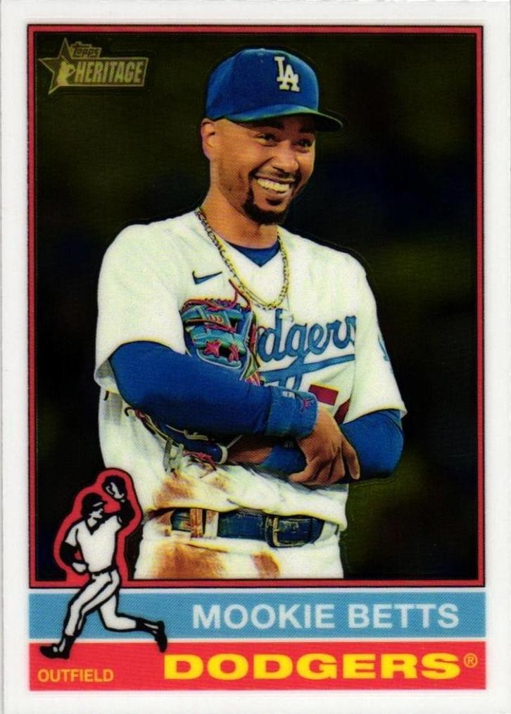 2025 Topps Heritage Baseball Mookie Betts #487 PSA 10