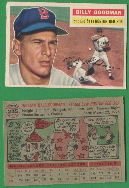 1956 Topps Baseball Billy Goodman #245 PSA 7