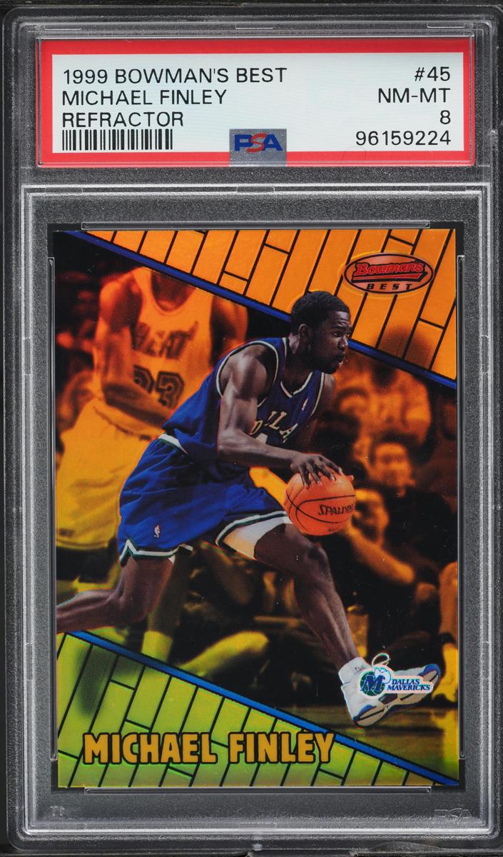 1999 Bowman's Best Basketball Refractor Michael Finley #45 PSA 7.5