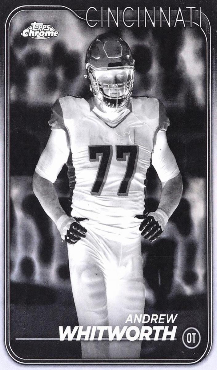2024 Topps Chrome Football Negative Refractor Andrew Whitworth #30