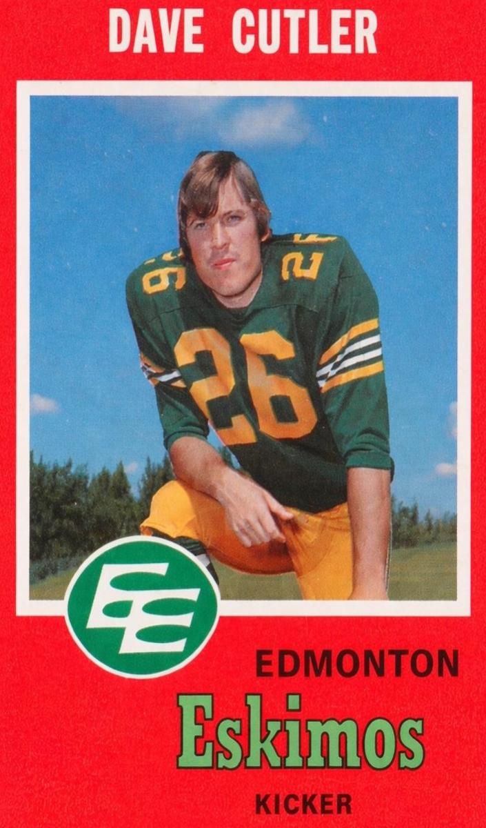 1971 O-Pee-Chee CFL Football Dave Cutler #52