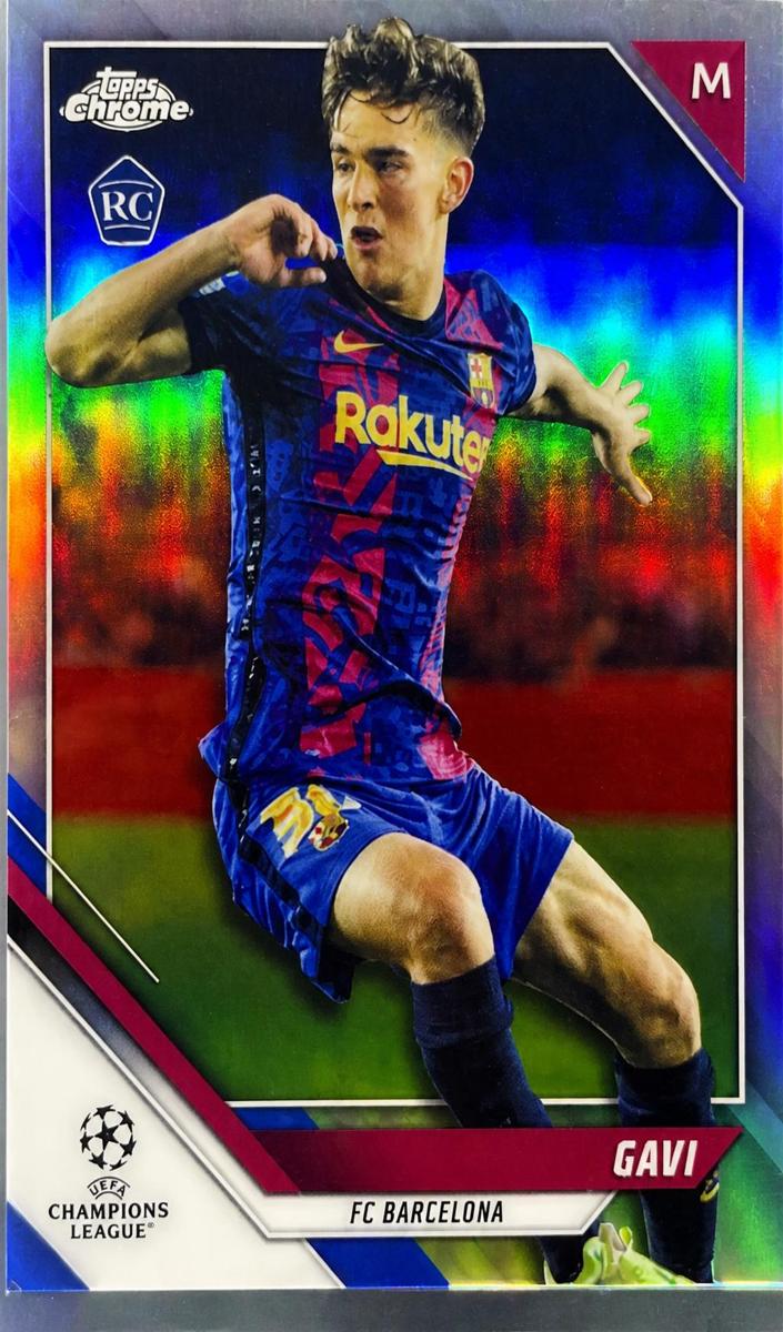 2021 Topps Chrome UEFA Champions League Soccer Refractor Gavi #25