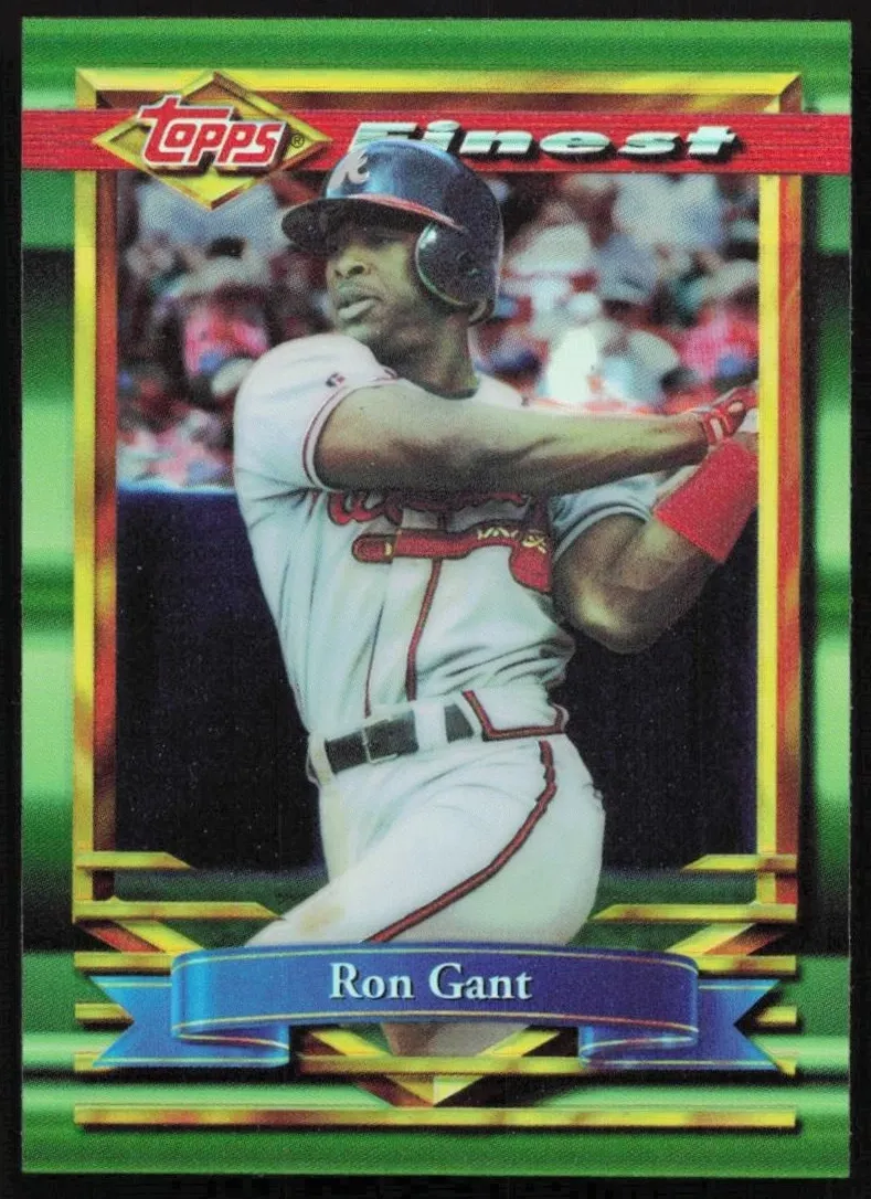 1994 Topps Finest Baseball Refractor Ron Gant #165