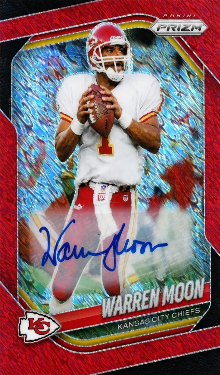 2025 Panini Prizm Football Red Shimmer Warren Moon #52