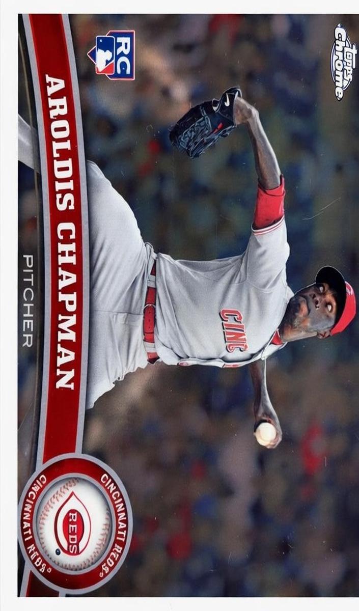 2011 Topps Chrome Baseball Aroldis Chapman #68 PSA 9