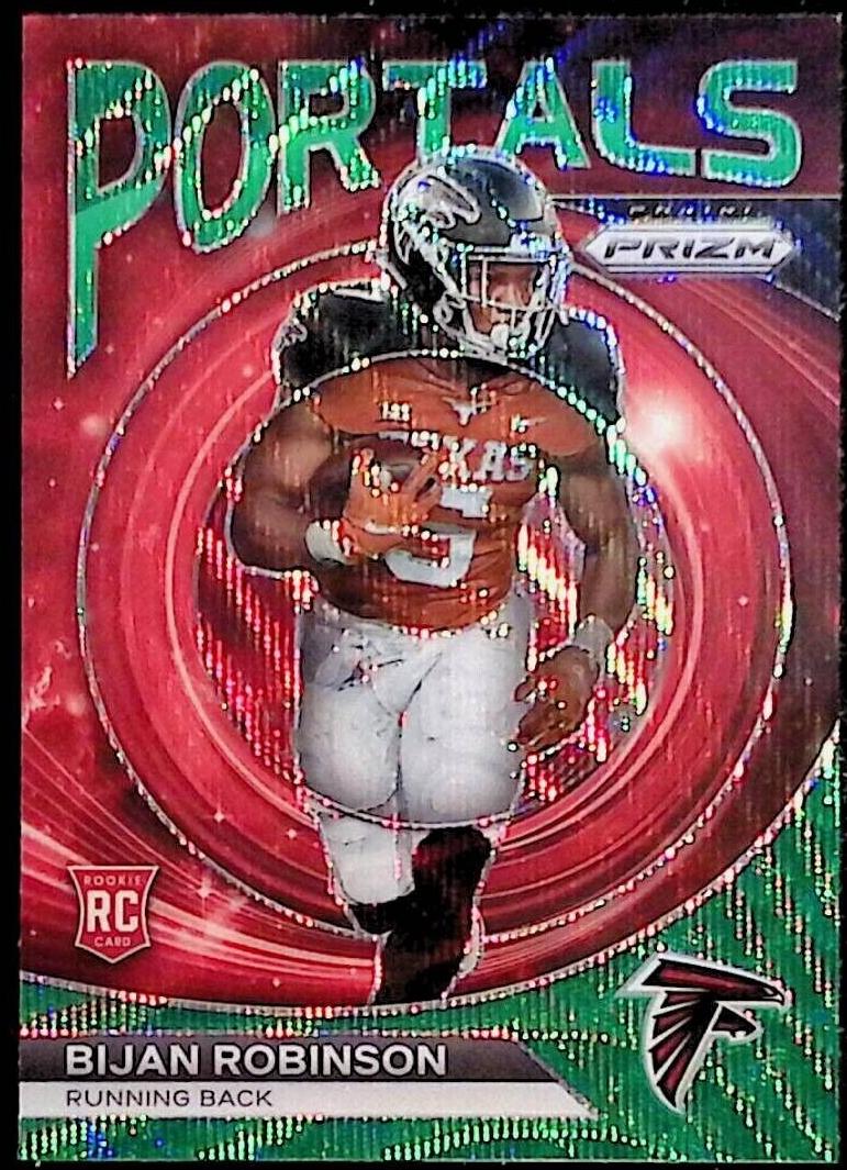 2023 Panini Prizm Football Green Wave Bijan Robinson #PO-8 PSA 9
