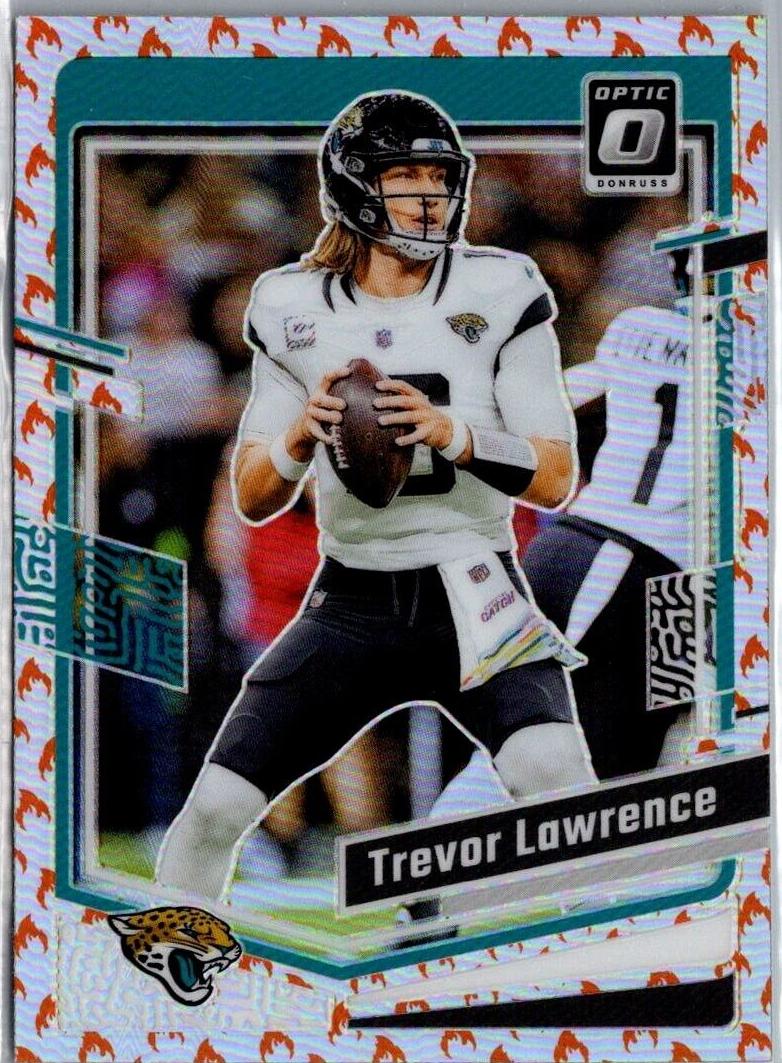 2023 Donruss Optic Football Fire Trevor Lawrence #87 PSA 9