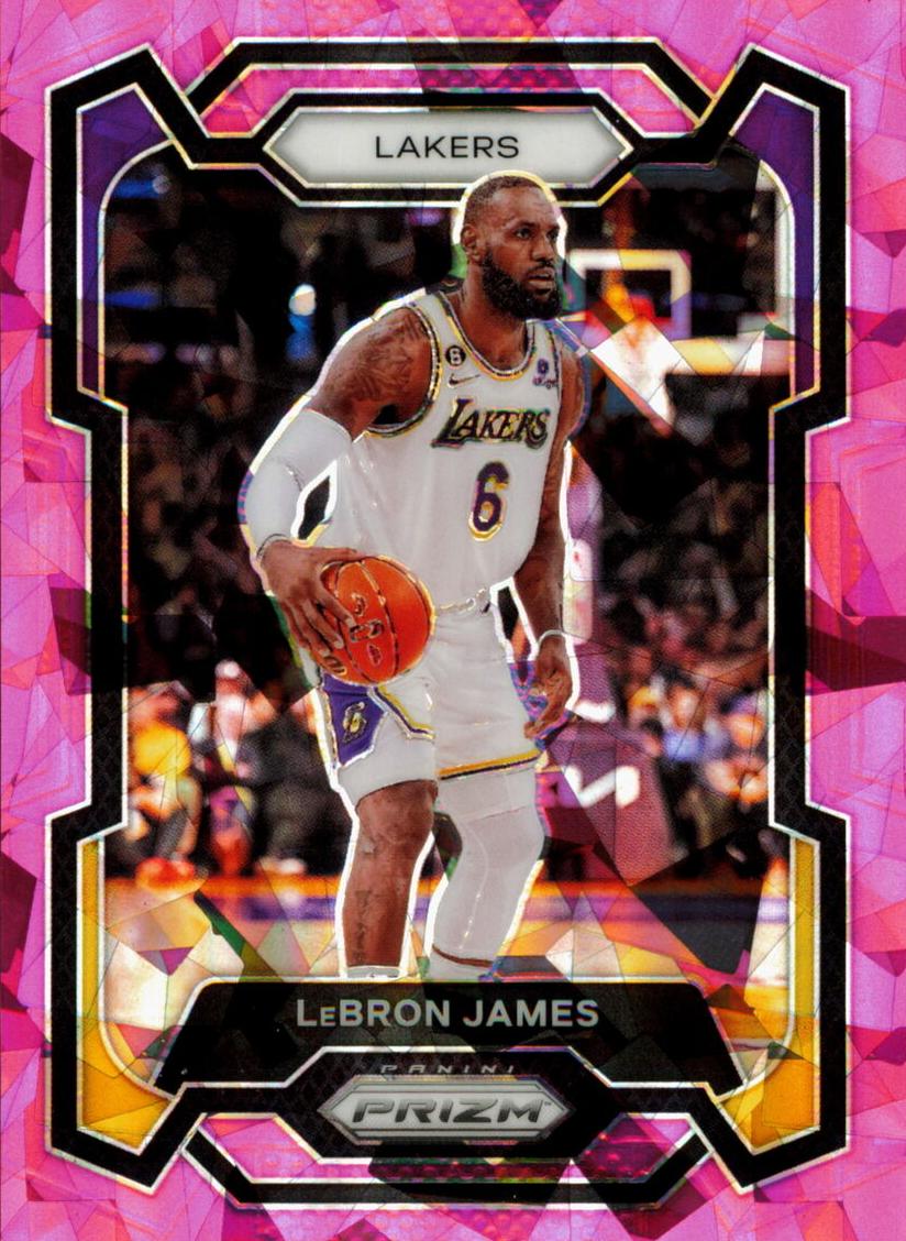2023 Panini Prizm Basketball Pink Ice LeBron James #63 PSA 9