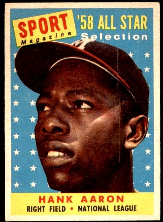 1958 Topps Baseball All-Star Hank Aaron #488 PSA 7