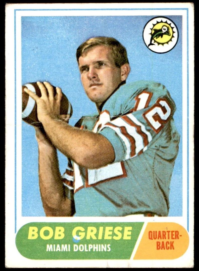 1968 Topps Football Bob Griese #196 PSA 7.5