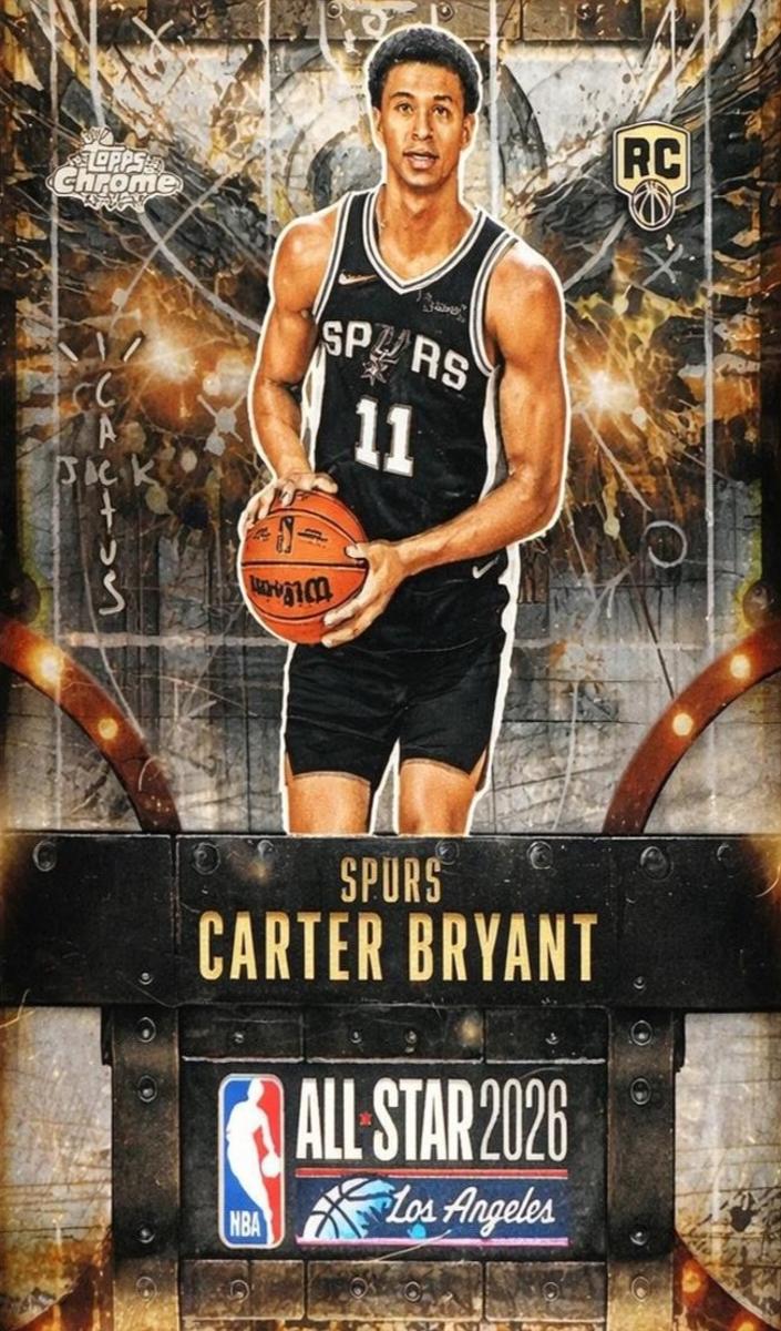 2025 Topps Chrome Cactus Jack X NBA All-Star Game Basketball Carter Bryant #74 PSA 9