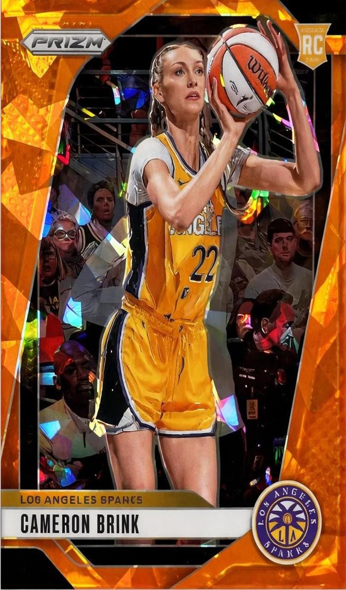 2024 Panini Prizm WNBA Basketball Orange Ice Cameron Brink #143 PSA 8