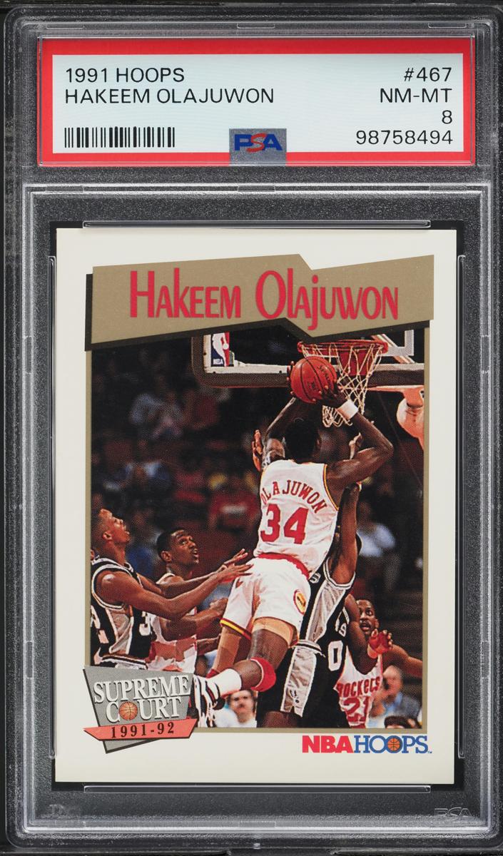 1991 Hoops Basketball Hakeem Olajuwon #467