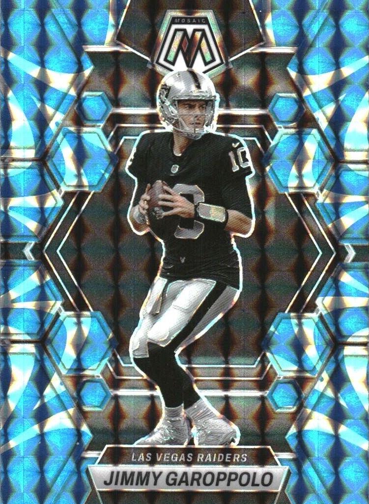 2023 Panini Mosaic Football Reactive Blue Jimmy Garoppolo #118