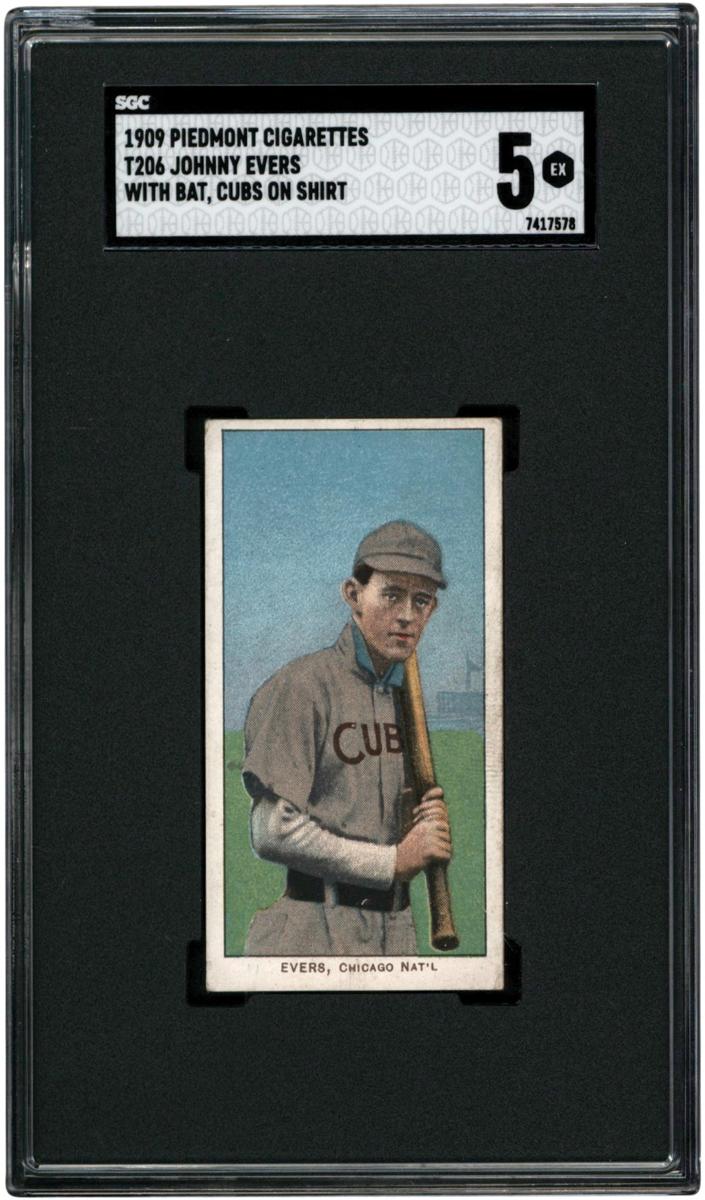 1909-11 T206 Baseball With Bat - Cubs On Shirt Johnny Evers #NNO SGC 2.5