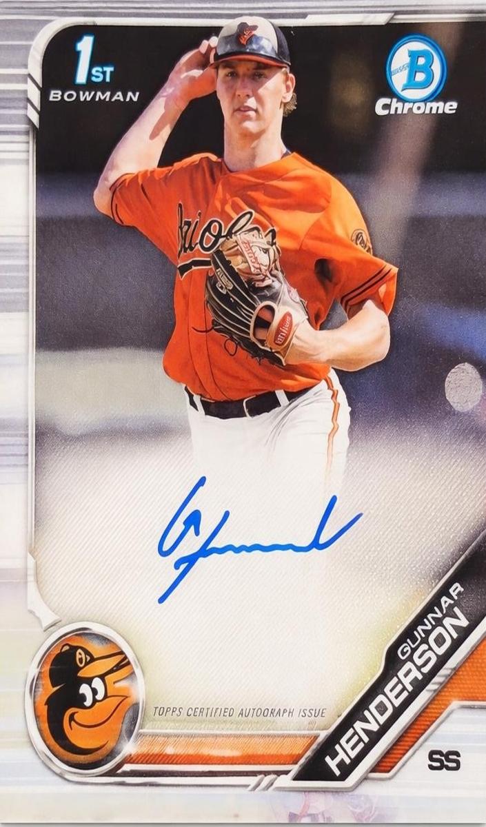 2019 Bowman Draft Chrome Baseball Gunnar Henderson #CDA-GH