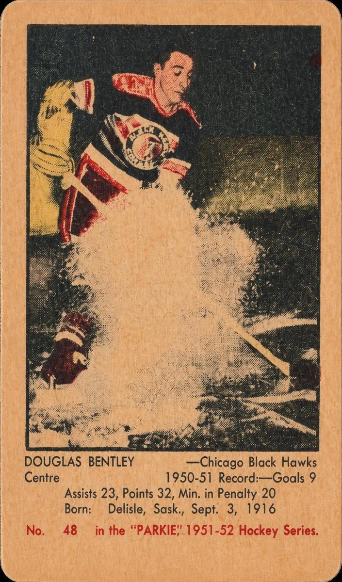 1951 Parkhurst Hockey Doug Bentley #48 PSA 6