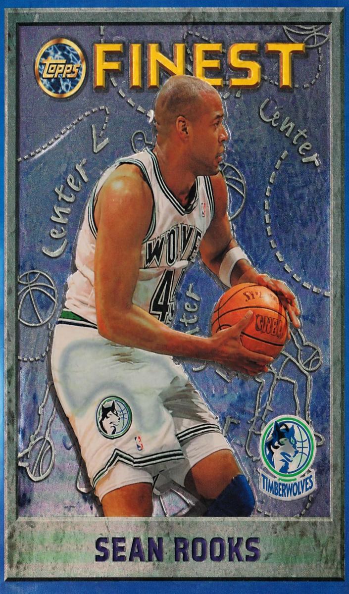 1995 Topps Finest Basketball Refractor Sean Rooks #192